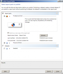 Report Part - Publish Report Parts Review2